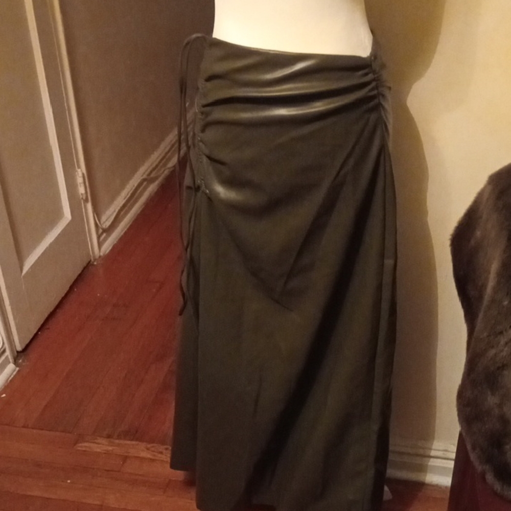 Chic Asymmetrical Olive Skirt